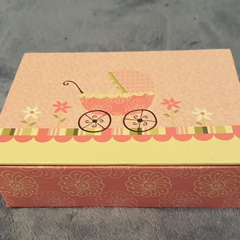 Pink Baby Carriage Keepsake Box